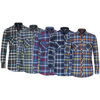 REDMOND Langarmhemd 5 Farben kariert 2XL-6XL Comfort Fit