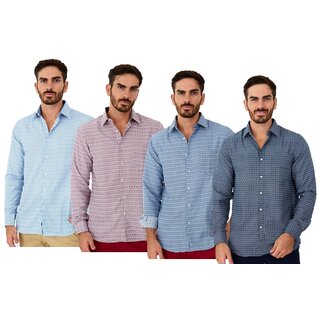 Yves Enzo Herrenhemd 4 Farben mit POKER-Print  S-XXL