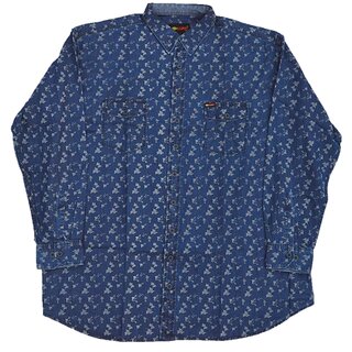 bergren Herren Jeans Hemd KAMRO Blau Print 3XL-12XL