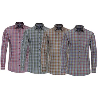REDMOND bergren Langarmhemd 4 Farben kariert 2XL-6XL...