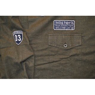 Übergrößen Flanell-Hemd im Military Stil KAMRO Khaki 7XL-12XL