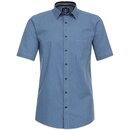 REDMOND Kurzarmhemd Blau gemustert 5XL Comfort Fit