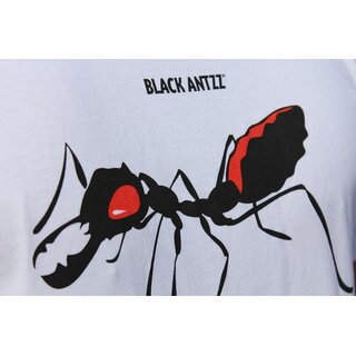 Cooles BLACK ANTZZ T-Shirt BASIC 3 in Weiß mit Aufdruck und Schriftzug hinten