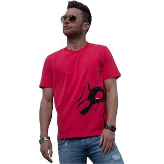 Cooles BLACK ANTZZ T-Shirt BASIC 1 in Rot mit Ameisendruck und Schriftzug hinten