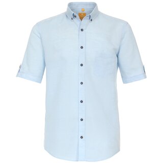 REDMOND bergren-Leinen-Kurzarmhemd Brusttasche...