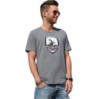 Cooles BLACK ANTZZ T-Shirt CREST Grau Emblem