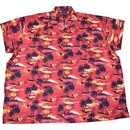 KAMRO bergren Herren-Hawaiihemd Rot/Schwarz/Gelb 10XL