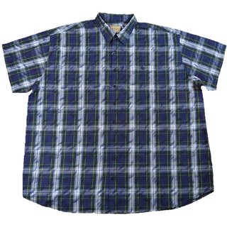 KAMRO bergre Kurzarm-Herrenhemd Wei/Grn/Navy/Gelb...