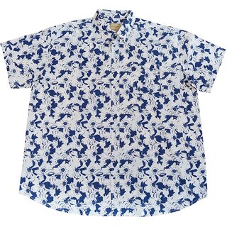 KAMRO bergren Kurzarm-Herrenhemd Wei/Blau...