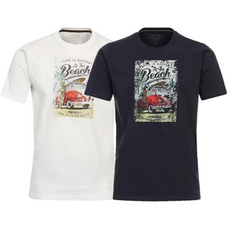 REDMOND T-Shirt bedruckt 2 Farben M-2XL Regular Fit