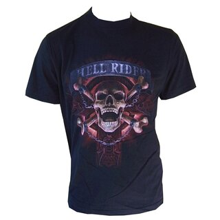 Krasses Spiral T-Shirt HELL RIDER schwarz L und XXL