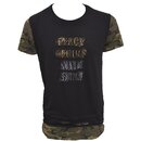 Brandneu Designer T-Shirt CARISMA Schwarz Camouflage CRM4444