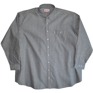 KAMRO bergren Langarm-Herrenhemd Hellgrau mit weien...