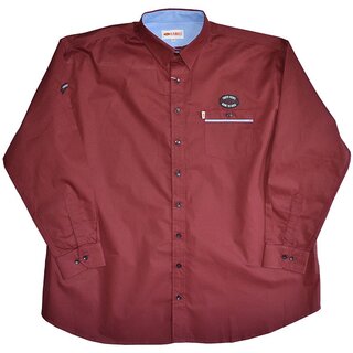 KAMRO bergren Langarm-Herrenhemd Bordeauxrot 4XL-14XL