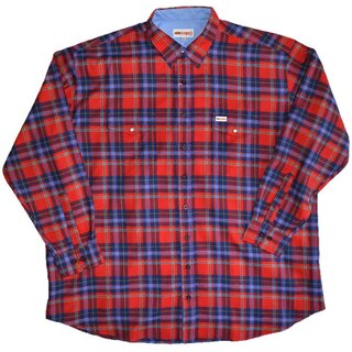 KAMRO bergren Flanell-Langarm-Herrenhemd Rot/Blau/Gelb...