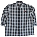 KAMRO bergren Langarm-Herrenhemd Schwarz/Grau/Blau...