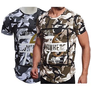Brandneu ! Designer T-Shirt von CARISMA in 2 Farben Camouflage CRM4435