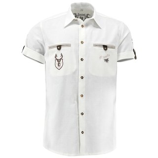 OS Trachten Kurzarmhemd mit Trachten-Stickerei  S-2XL