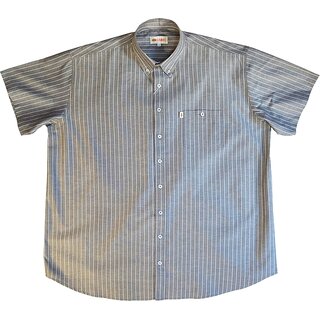 KAMRO bergren Kurzarm-Herrenhemd Hellgrau mit weien...