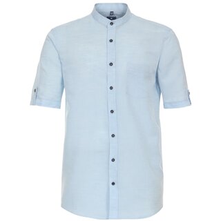 REDMOND Leinen-Kurzarmhemd Brusttasche Hellblau XL...