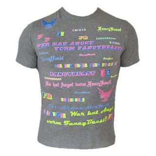 Trendy Clubwear Streetwear Rave FancyBeast T-Shirt Grau...
