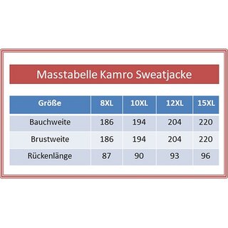 KAMRO Sonderposten !!! bergren Sweatshirt schwarz 10XL-15XL