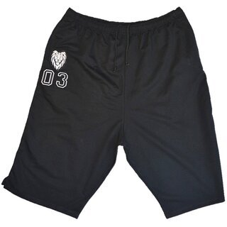 KAMRO bergren 3/4 Bermuda schwarz mit weien Streifen und Wappen 8XL-15XL