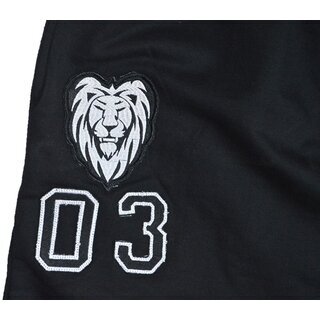 KAMRO bergren 3/4 Bermuda schwarz mit weien Streifen und Wappen 8XL-15XL