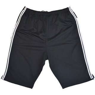 KAMRO bergren 3/4 Bermuda schwarz mit weien Streifen und Wappen 8XL-15XL