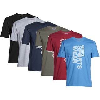 Übergrößen Schickes T-Shirt AHORN SPORTSWEAR Schwarz Sports Wear  7XL-10XL