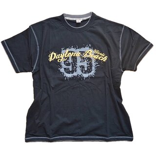 Übergrößen !!! Aufwendiges Designer T-Shirt HONEYMOON Daytona schwarz 4XL und 5XL