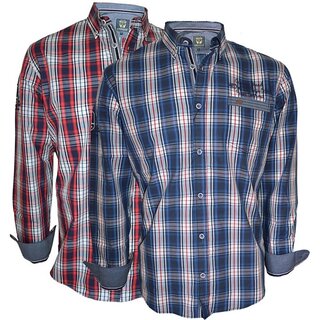 Brandneu Designer Hemd CARISMA kariert Stickereien CRM8284