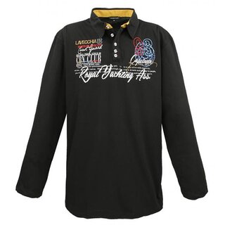 bergrssen Designer Langarm-Poloshirt LAVECCHIA Schwarz...