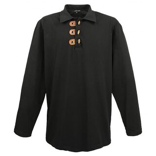 bergrssen Designer Langarm-Poloshirt LAVECCHIA Schwarz...
