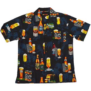Übergrößen Kurzarm Hawaii Hemd KAMRO 15852 Beer Kokosknöpfe 9XL-12XL