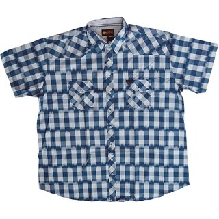 bergren Kurzarm-Herrenhemd KAMRO Petrol/Grau/Blau...