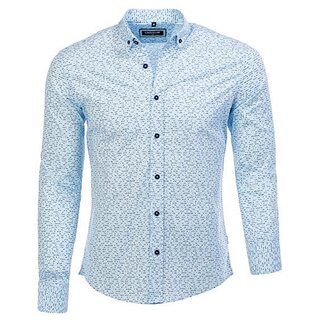 Brandneu Designer Hemd CARISMA in Hellblau mit Tech-Print...