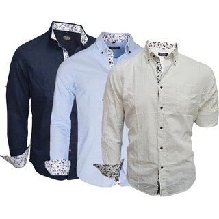 Brandneu Designer Leinen-Hemd CARISMA 3 Farben uni CRM8236