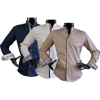 Brandneu Designer Hemd CARISMA Wei, Beige oder Navy CRM8070
