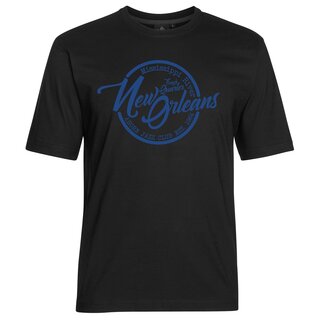 Übergrößen T-Shirt AHORN SPORTSWEAR New Orleans Jazz blau Schwarz 8XL, 10XL