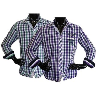 Brandneu Designer Hemd CARISMA 2 Farben kariert bestickt...