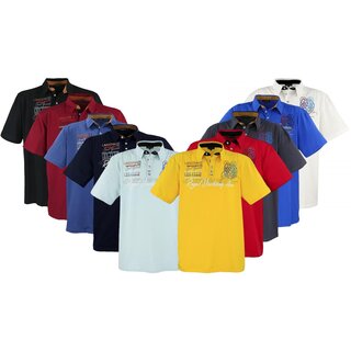 Übergrössen Hippes Polo-Shirt Kurzarm LAVECCHIA 10 Farben...