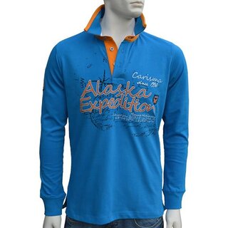 Brandneu Designer Poloshirt CARISMA Royalblau CRM3048...
