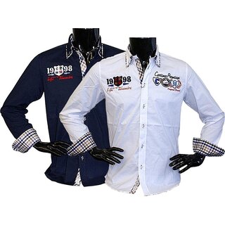 Brandneu Designer Hemd CARISMA Wei oder Navy CRM8083...
