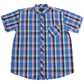 bergren Kurzarm-Herrenhemd KAMRO Blau/Grn/Rot/Wei...