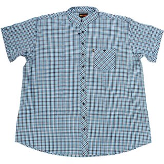 bergren Kurzarm-Herrenhemd KAMRO Blau/Navy/Wei...