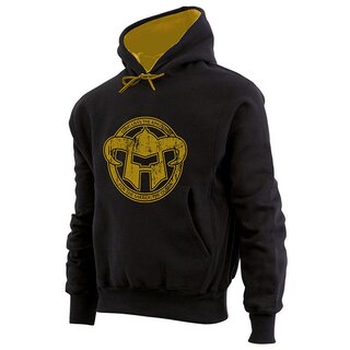 Übergrößen Designer Sweatshirt HONEYMOON Kingdom schwarz/gelb 5XL bis 12XL