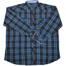 bergren Herrenhemd KAMRO Blau/Navy/Wei kariert 5XL-12XL