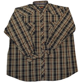 bergren Herrenhemd KAMRO Schwarz/Beige/Orange kariert...