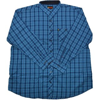 bergren Herrenhemd KAMRO Navy/Blau/Wei kariert 5XL-12XL